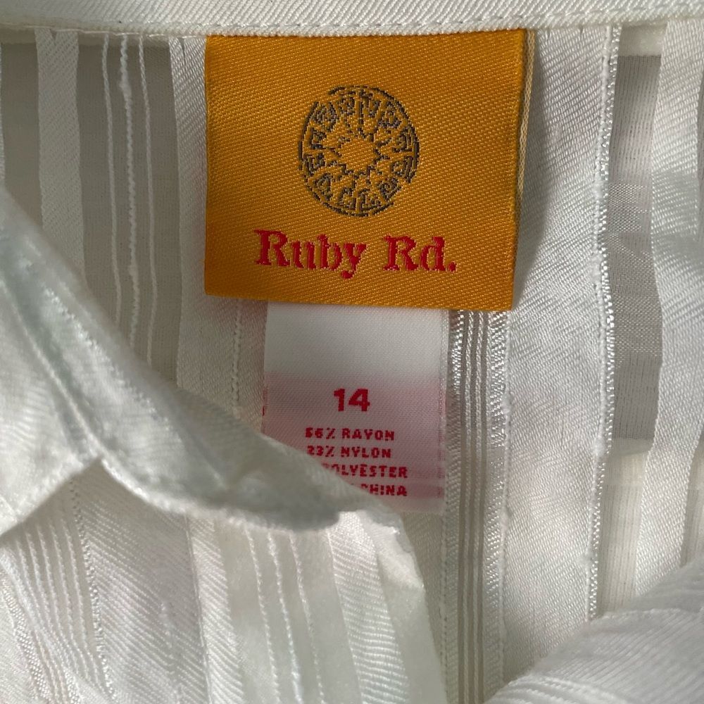Ruby Rd while blouse -14 - Picture 2 of 4